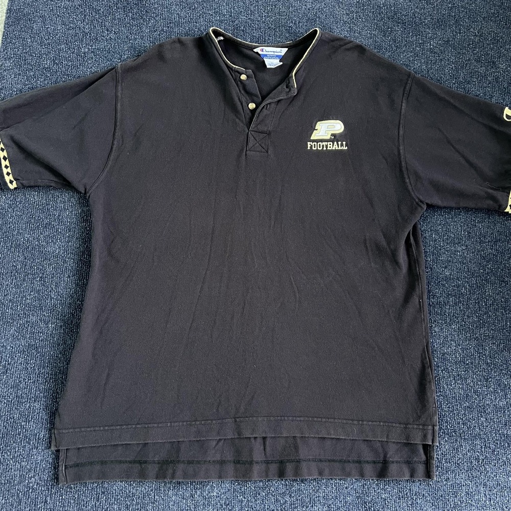 Purdue Boilermakers Shirt Mens XL Black NCAA Football Champion Cotton